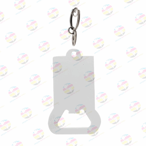 Llavero destapador de acero con argolla