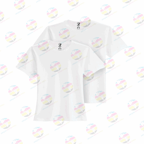 Playera blanca de tacto de algodón para adulto