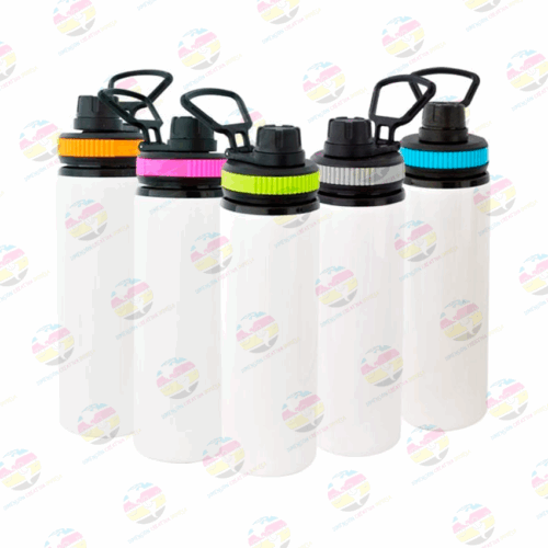 Botella de aluminio con aro de color de 750 ml