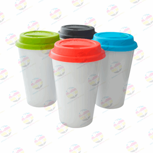 Vaso con tapa de silicón de 15 oz