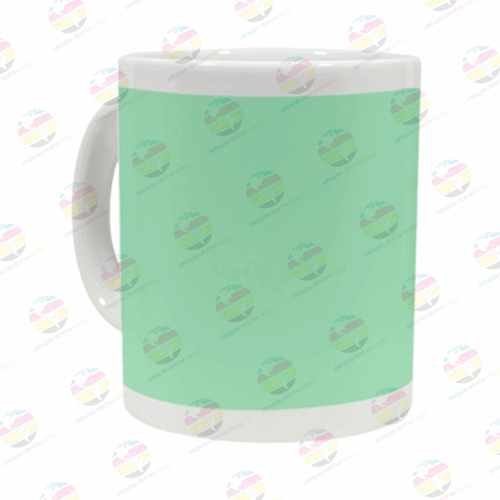 Taza blanca con ventana fluorescente de 11 oz