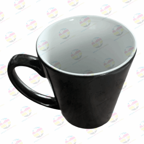 Taza mágica cónica negra de 12 oz