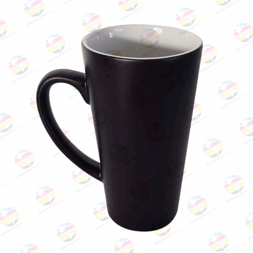Taza mágica negra cónica de 17 oz