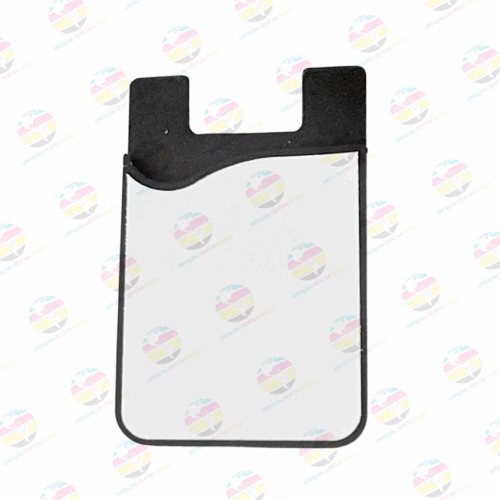 Porta tarjeta negro de silicón autoadherente