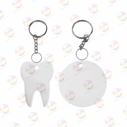 Llavero blanco de acrílico