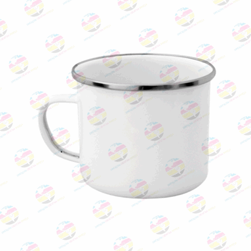 Taza con borde de plata de 10 oz