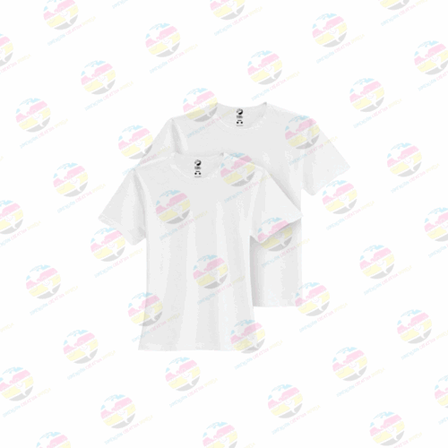 Playera blanca de tacto de algodón para niño