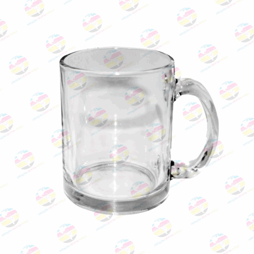 Taza de vidrio transparente de 11 oz