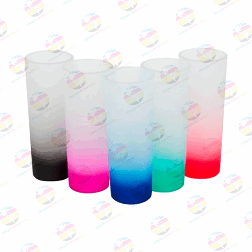 Tequilero glaseado con base de color de 2.5 oz