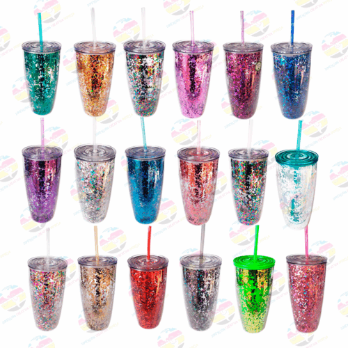 Vaso glitter de 800 ml